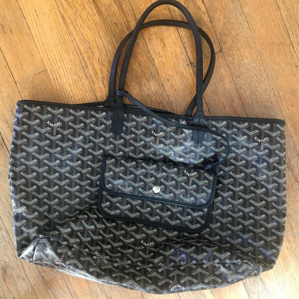 Goyard Saint Louis Tote PM Black with Pouch